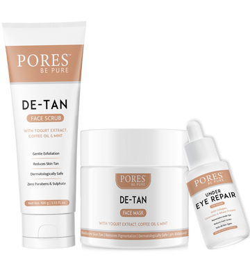 Tan Removal Kit 230 Gm (De-Tan Face Scrub, Face Mask, Eye serum)